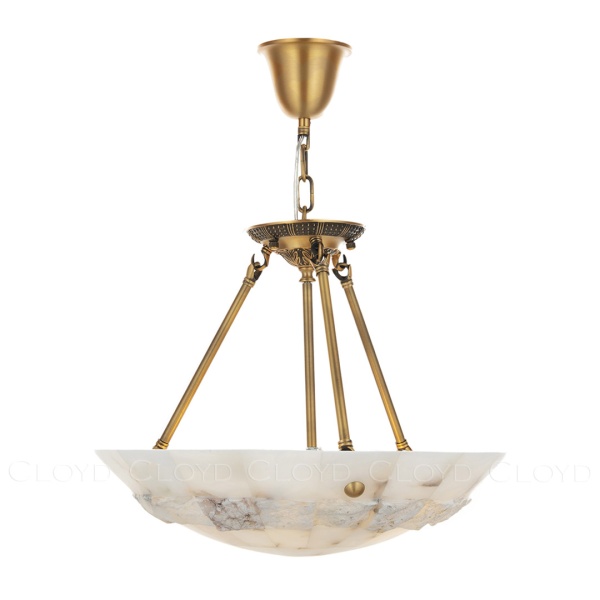 Люстра Cloyd TELEMACH C5 / Ø50 см - алебастр - латунь (арт.12346) от интернет-магазина IDODOM.RU
