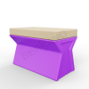 Скамейка X-seat Line Deep Violet, Bone Brown