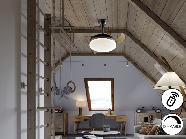 Мини вентилятор с подсветкой Vento черный Ø40 DIM от интернет-магазина IDODOM.RU