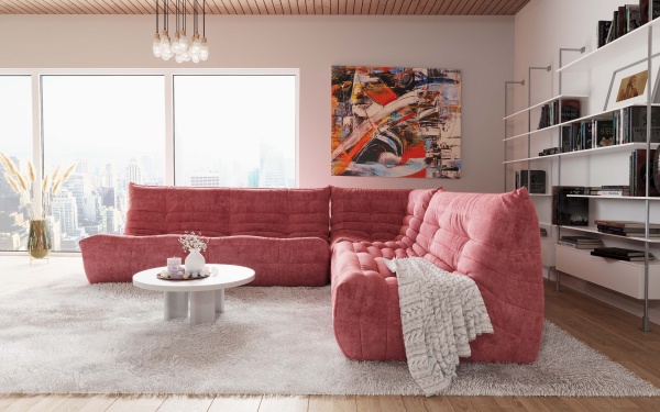 Диван ДеФранс™️угловой - Эконом микровелюр