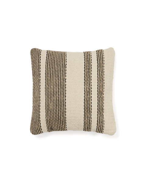 Чехол для подушки Aylin из бежевого хлопка с вышивкой из джута 50 x 50 см от интернет-магазина IDODOM.RU