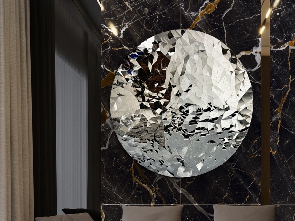 Барельеф Polyedric хромированный от интернет-магазина IDODOM.RU