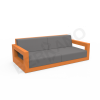 Диван Quarter lounge с подушками оранжевого цвета, аксессуар графитового цвета