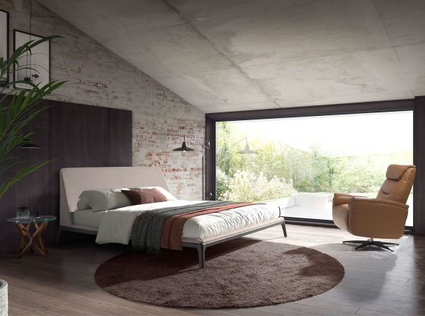 Кресло-реклайнер поворотное 5115/KM6011-M5671 из коричновой кожи от интернет-магазина IDODOM.RU