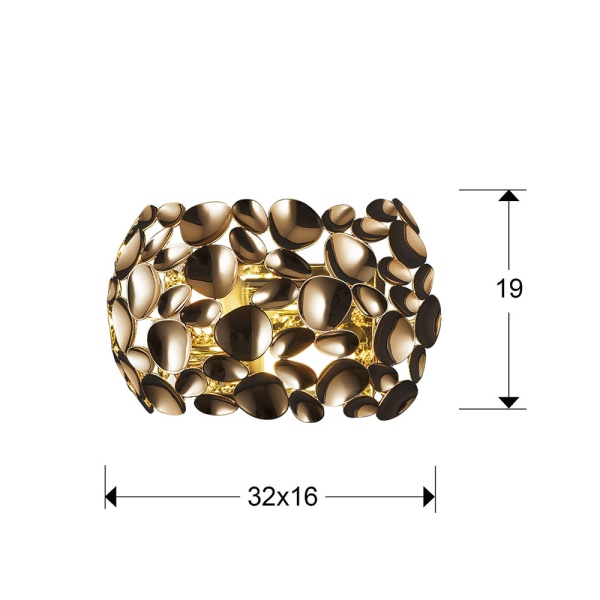 Бра Narisa 2L розовое золото от интернет-магазина IDODOM.RU