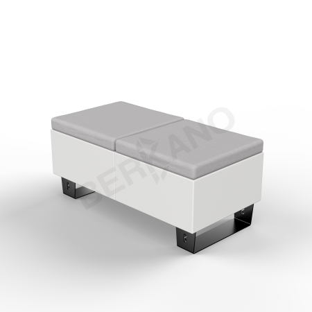 Скамейка Brick 120 Snow White, Gray