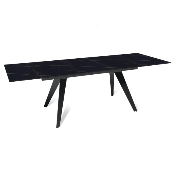 Стол раскладной Rhein (160+40+40), керамика матовая Black gold от интернет-магазина IDODOM.RU