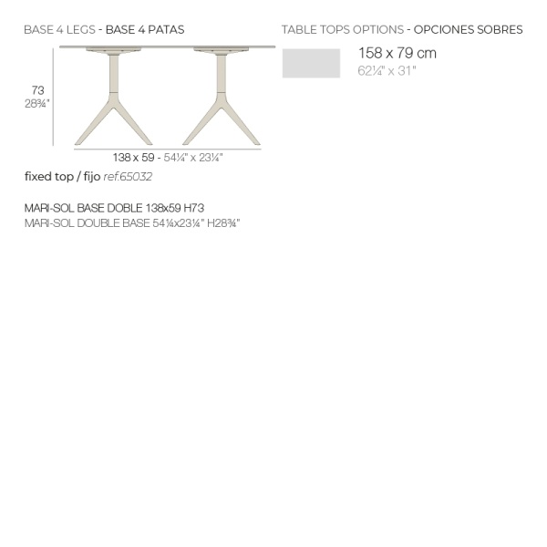 Обеденный стол Mari-sol 4-legged от интернет-магазина IDODOM.RU