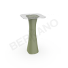 Стол барный со стеклом Grace Bar Square Olive green