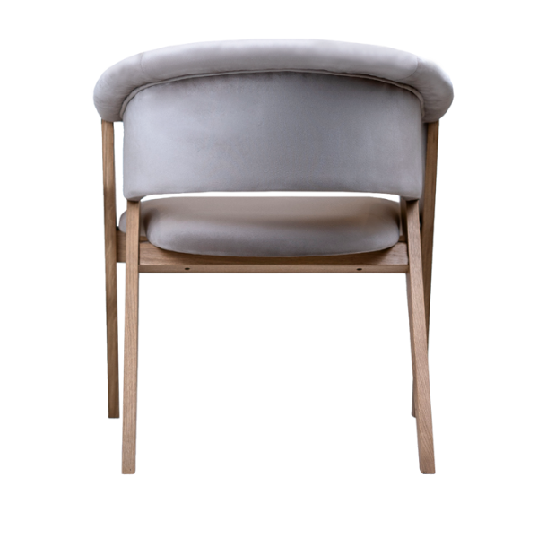 Кресло Claus, дуб натуральный, бархат, серый от интернет-магазина IDODOM.RU