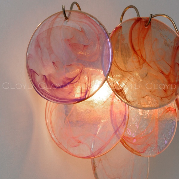 Бра Cloyd LINZE-B W2 / выс. 32 см - латунь - розов.стекло (арт.20481) от интернет-магазина IDODOM.RU