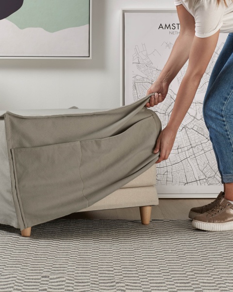 Пуф-кровать Lizzie бежевый чехол от интернет-магазина IDODOM.RU