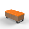 Скамейка Brick 120 Brown, Orange