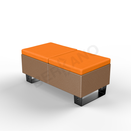 Скамейка Brick 120 Brown, Orange