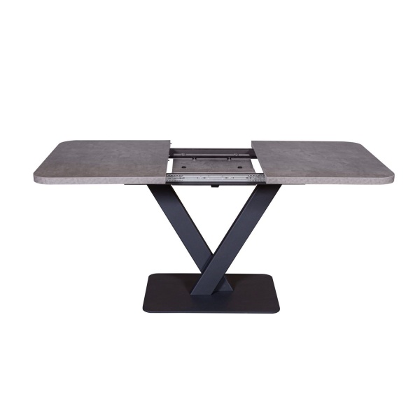 Стол Chester раздвижной  (120+40) камень темный, опоры черные от интернет-магазина IDODOM.RU