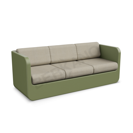 Диван Grace с подушками Olive green, Bone Brown