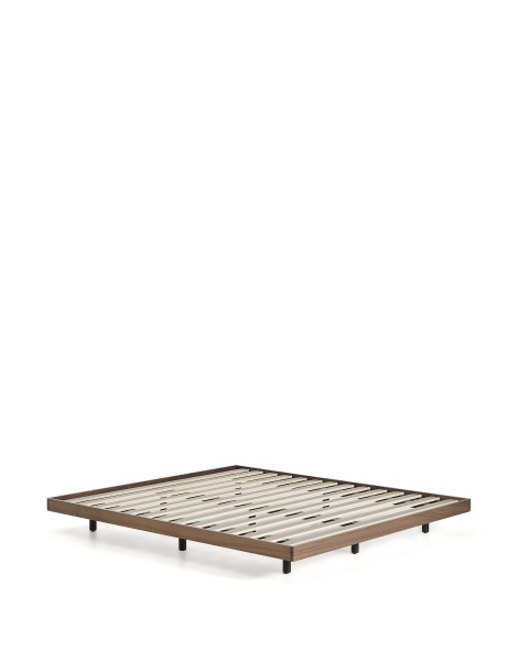 Основание кровати Norlen из орехового шпона с темной отделкой для матраса размером 160 x 200 см от интернет-магазина IDODOM.RU