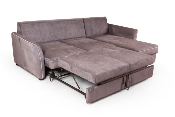 Marco диван-кровать с шезлонгом замша серый от интернет-магазина IDODOM.RU