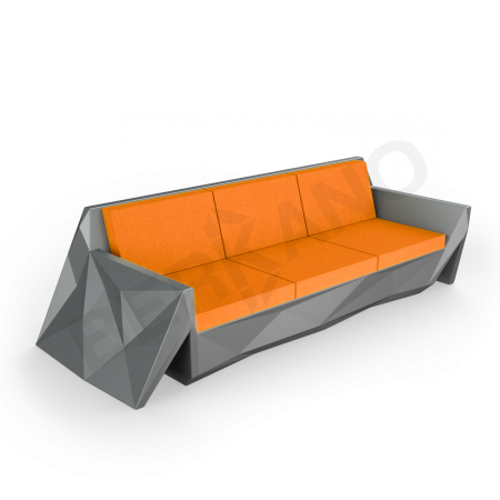 Диван Quaro с подушками Coal Black, Orange