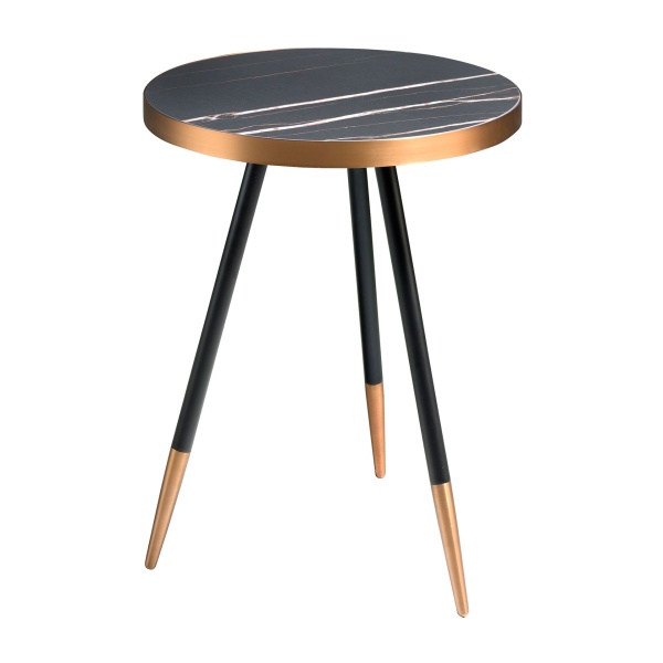 Круглый журнальный столик из стали и керамики CT1015-1AA /2069 от интернет-магазина IDODOM.RU