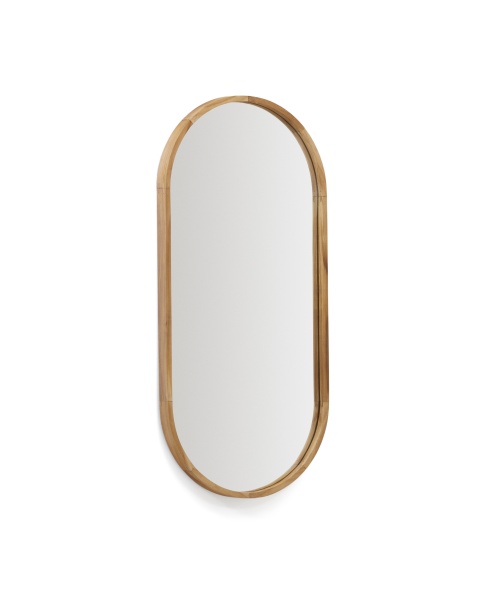 Magda Зеркало из массива тикового дерева с натуральной отделкой Ø 45 x 95 см от интернет-магазина IDODOM.RU