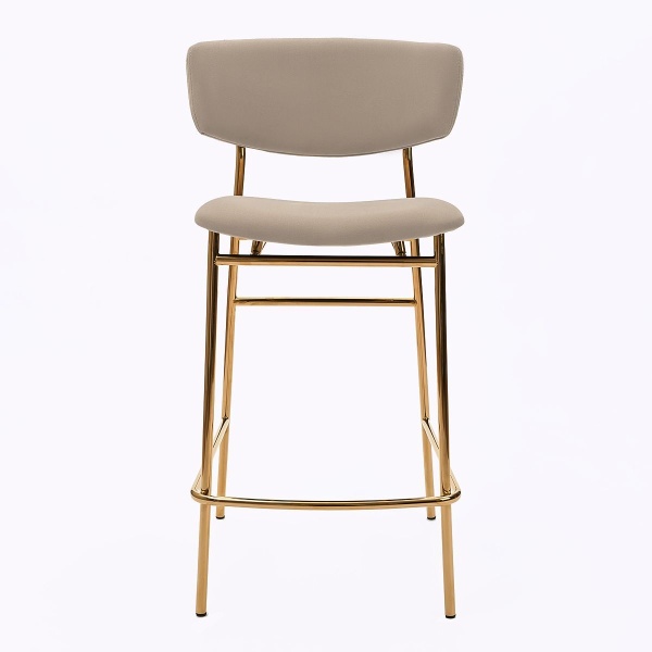 Стул полубарный Deimos, микровелюр латте, опоры золото от интернет-магазина IDODOM.RU