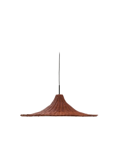 Bladia Абажур для подвесного светильника из ротанга с терракотовой отделкой Ø70 см от интернет-магазина IDODOM.RU