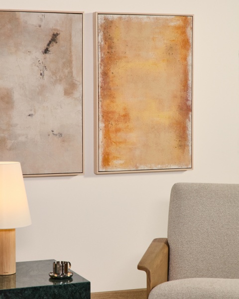 Абстрактная картина Selnar желтая 60 x 90 см от интернет-магазина IDODOM.RU