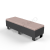 Скамейка Brick 180 графитового цвета, аксессуар кофейного цвета