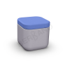 Пуф Grace серого цвета, аксессуар темно-синего цвета
