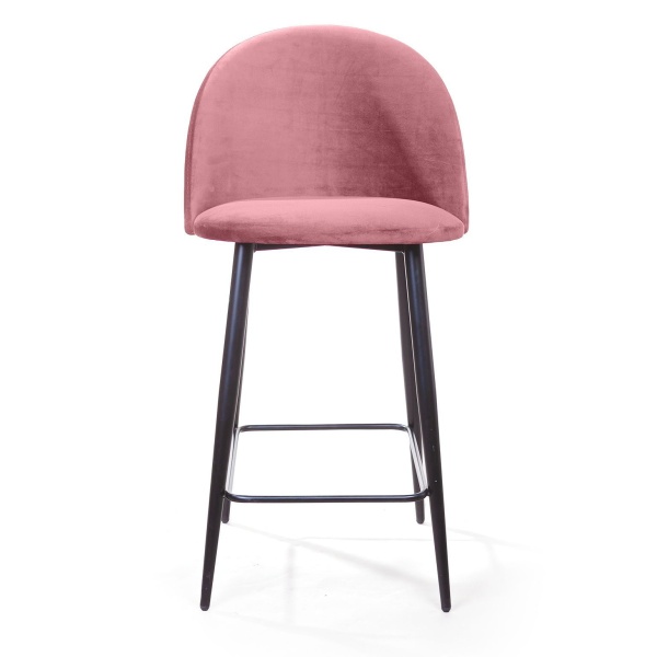 Стул полубарный Thomas, бархат пудровый 15 от интернет-магазина IDODOM.RU