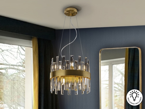 Люстра Grace 10L золотистая от интернет-магазина IDODOM.RU