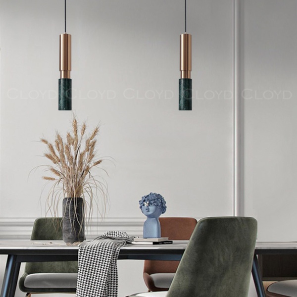 Подвесной светильник Cloyd SEQUEL P1 / латунь - зелен.мрамор (арт.10454) от интернет-магазина IDODOM.RU