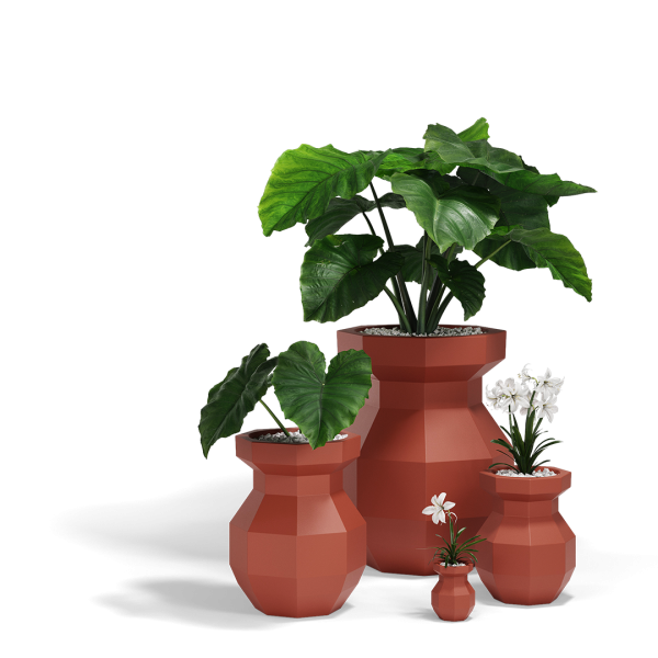 Кашпо Origami Yuri 53x53x80 от интернет-магазина IDODOM.RU