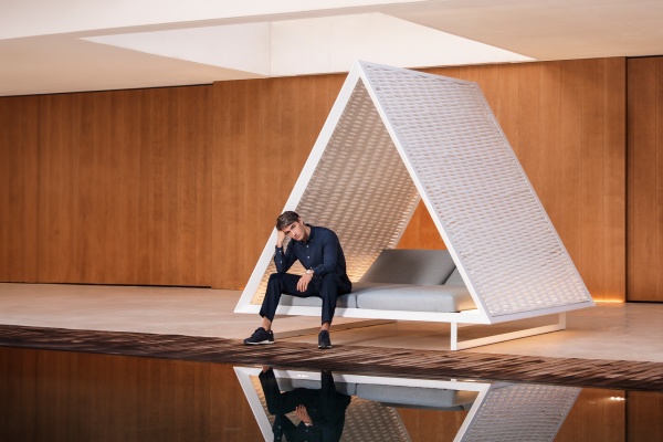 Уличная кровать Vineyard веревочная крыша от интернет-магазина IDODOM.RU