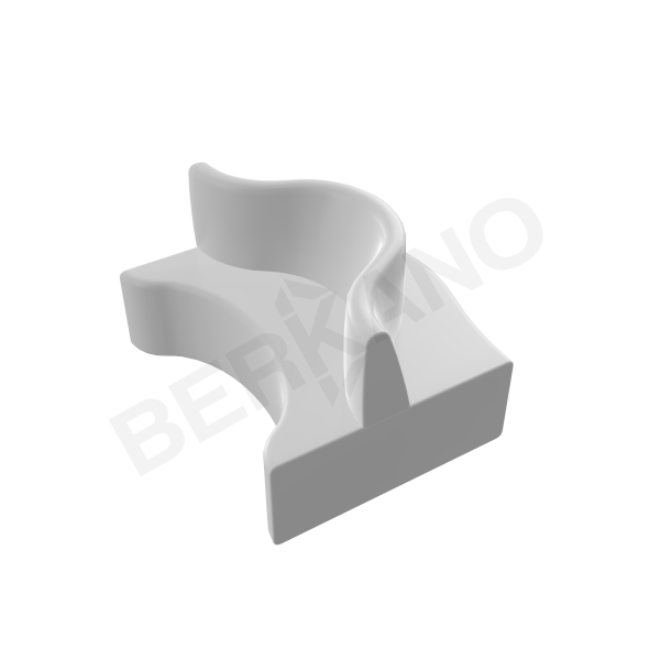 Модульная скамья Double curve модуль 2 Snow White