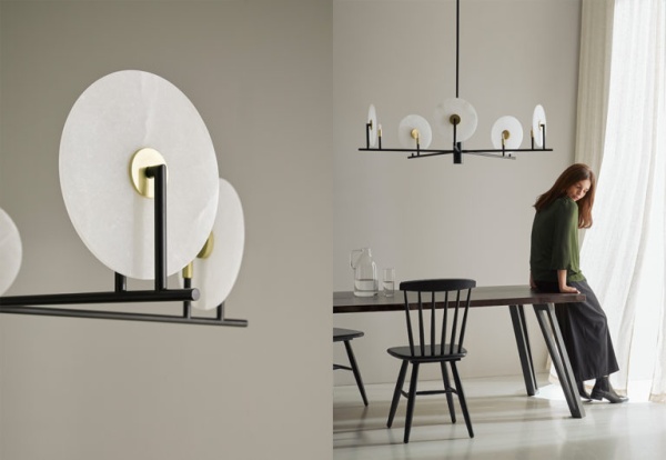 Люстра Erto 5L с алебастровыми дисками 1096/25 от интернет-магазина IDODOM.RU