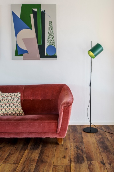 Торшер Guadalupe черный/зеленый от интернет-магазина IDODOM.RU