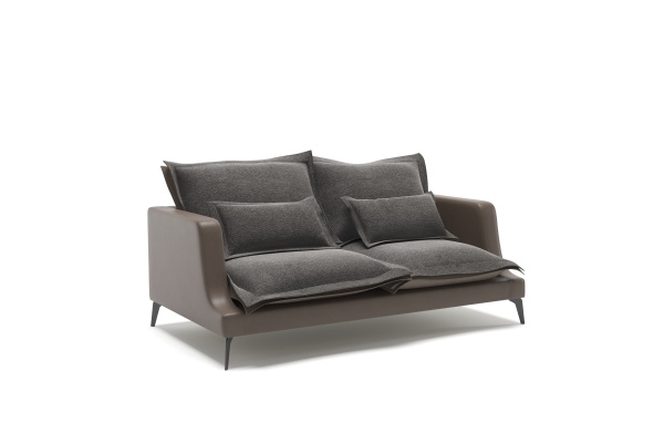 Rey диван прямой двухместный замша серый от интернет-магазина IDODOM.RU