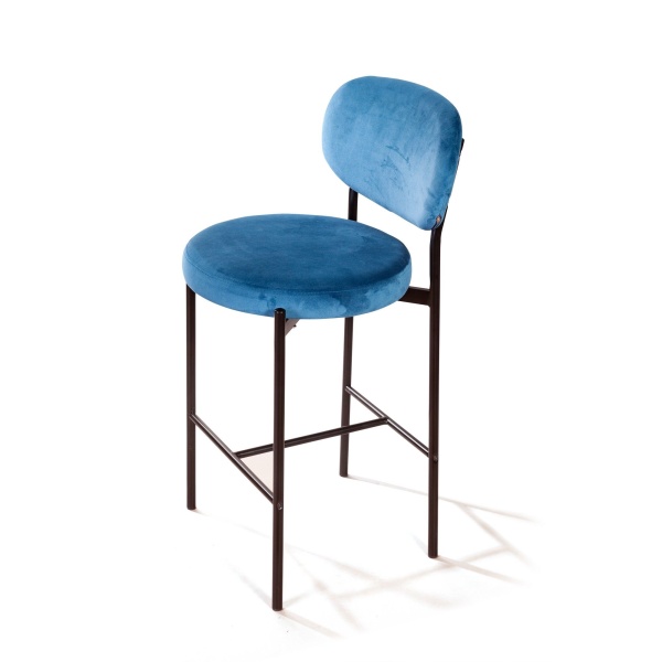 Стул полубарный Mason, бархат синий 29 от интернет-магазина IDODOM.RU