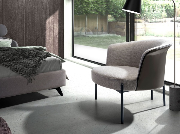 Кресло 5109/A213 серое из ткани и экокожи от интернет-магазина IDODOM.RU