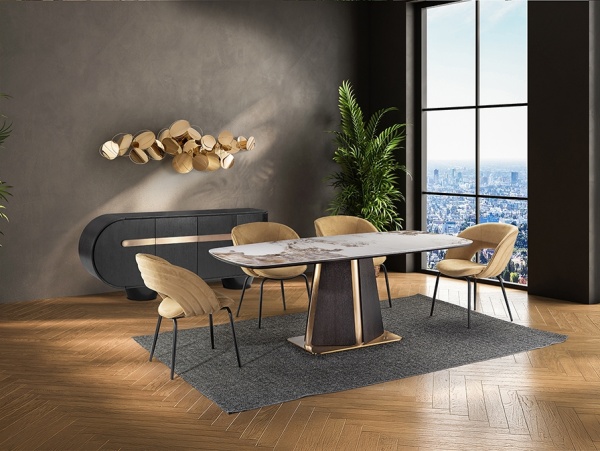 Luca Обеденный стол темный дуб от интернет-магазина IDODOM.RU