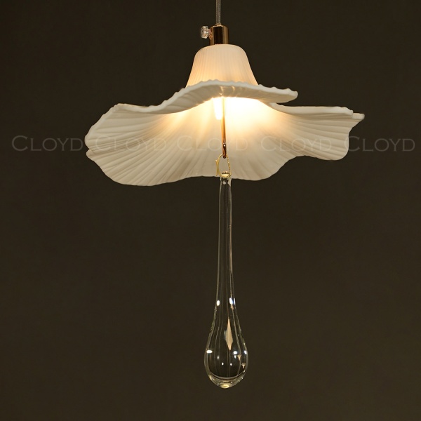 Подвесной светильник Cloyd SHANGRILA P1 / Ø16 см - керамика - золото (арт.11467) от интернет-магазина IDODOM.RU