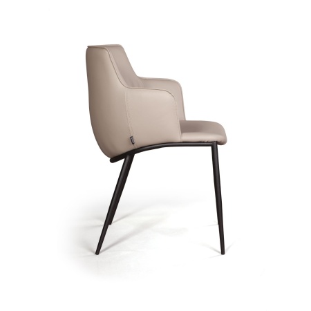 Стул с подлокотниками Sofia, экокожа soft-touch, серый от интернет-магазина IDODOM.RU