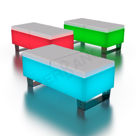 Скамейка Brick 120 Snow White RGB E27 Умный дом, Gray