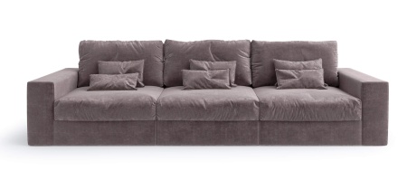 Диван Элизиум прямой трехместный - Бентли плейн флок