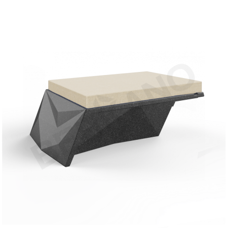 Угловой модуль Quaro с подушками Black Granite, Bone Brown