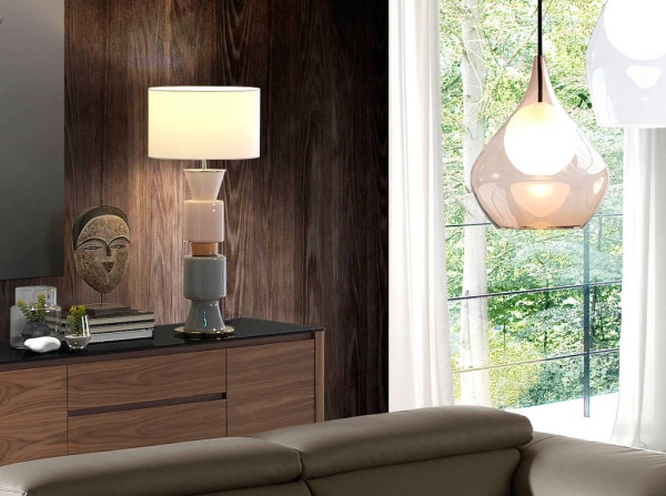 Настольная лампа Ponn Ponn золотой металл, белый абажур 801011/41 от интернет-магазина IDODOM.RU