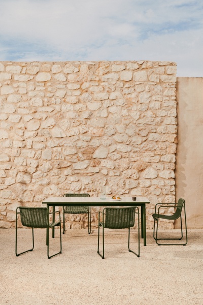 Стул Maurina из зеленой оцинкованной стали и зеленой веревки от интернет-магазина IDODOM.RU