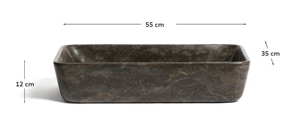 Раковина Darnen из серого мрамора 55 x 35 см от интернет-магазина IDODOM.RU